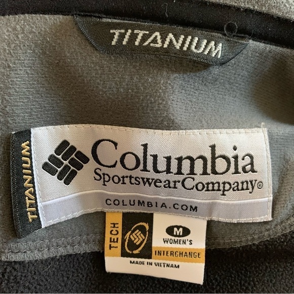 Columbia Titanium Interchange Fleece Lined Women’s Jacket Size Medium In Black - Picture 9 of 12